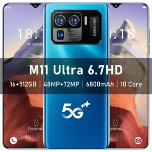 Global Version M11 Ultra 16GB 512GB Android Smartphone 5G เครือข่าย GPS 48 72MP HD กล้องโทรศัพท์มือถือ10 Core โทรศัพท์มือถือ
