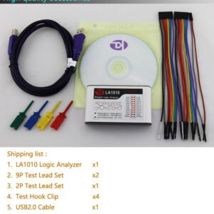 Kingst LA1010 USB Logic Analyzer 100M Max,16ช่อง,10B ตัวอย่าง,MCU,แขน,FPGA ดีบักเครื่องมือภาษาอังกฤษ Software
