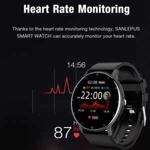 LIGE 2021ใหม่สมาร์ทนาฬิกาผู้ชายหน้าจอสัมผัสกีฬาฟิตเนสนาฬิกา IP67บลูทูธกันน้ำสำหรับ Android Ios Smartwatch ผู้ชาย กล่อง