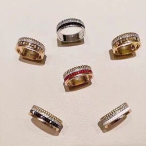 Quatre สีขาว925เงินสเตอร์ลิงเกียร์หมุนแหวนผู้ชายและสตรีแฟชั่นบุคลิกภาพ Luxury ยี่ห้อคริสต์มาสของขวัญ